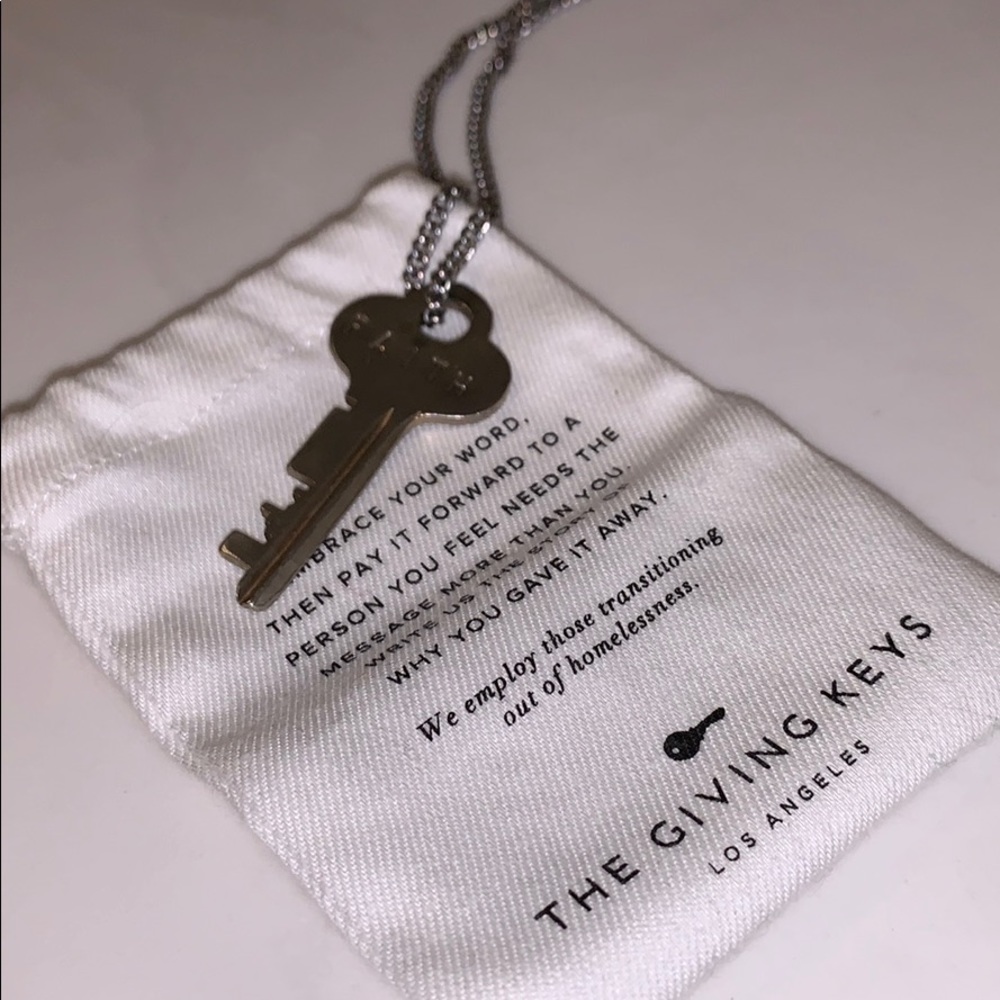 Silver Faith Giving Key